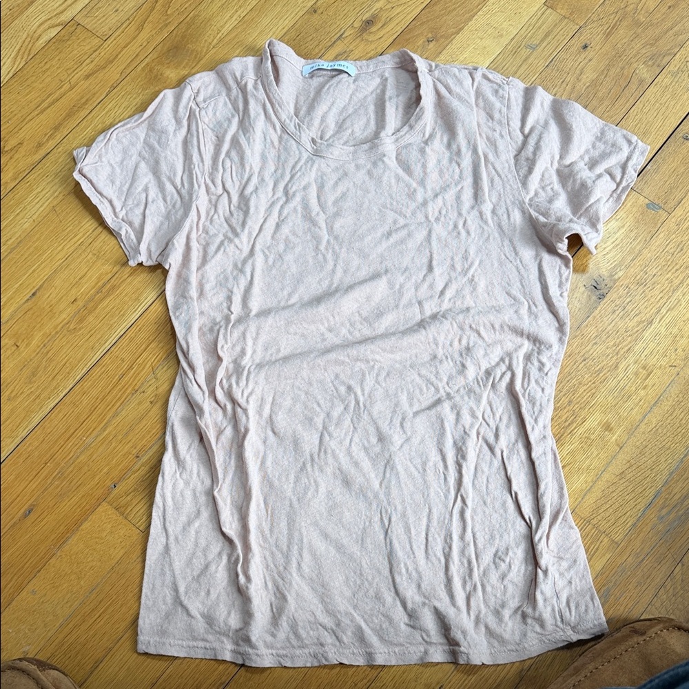 Men's Soft Pink Crew Neck T-Shirt